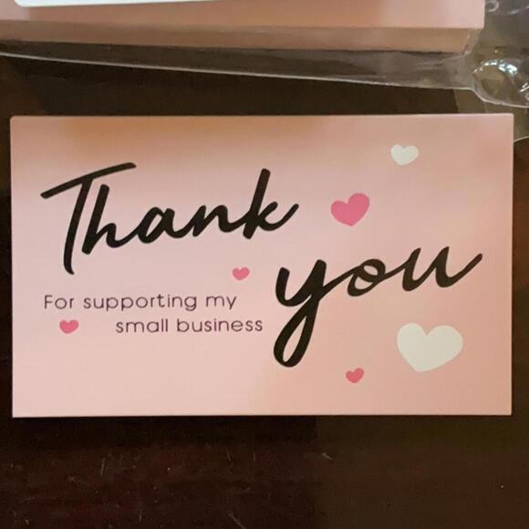 150 piece Thank you business cards and stickers - Picture 2 of 3